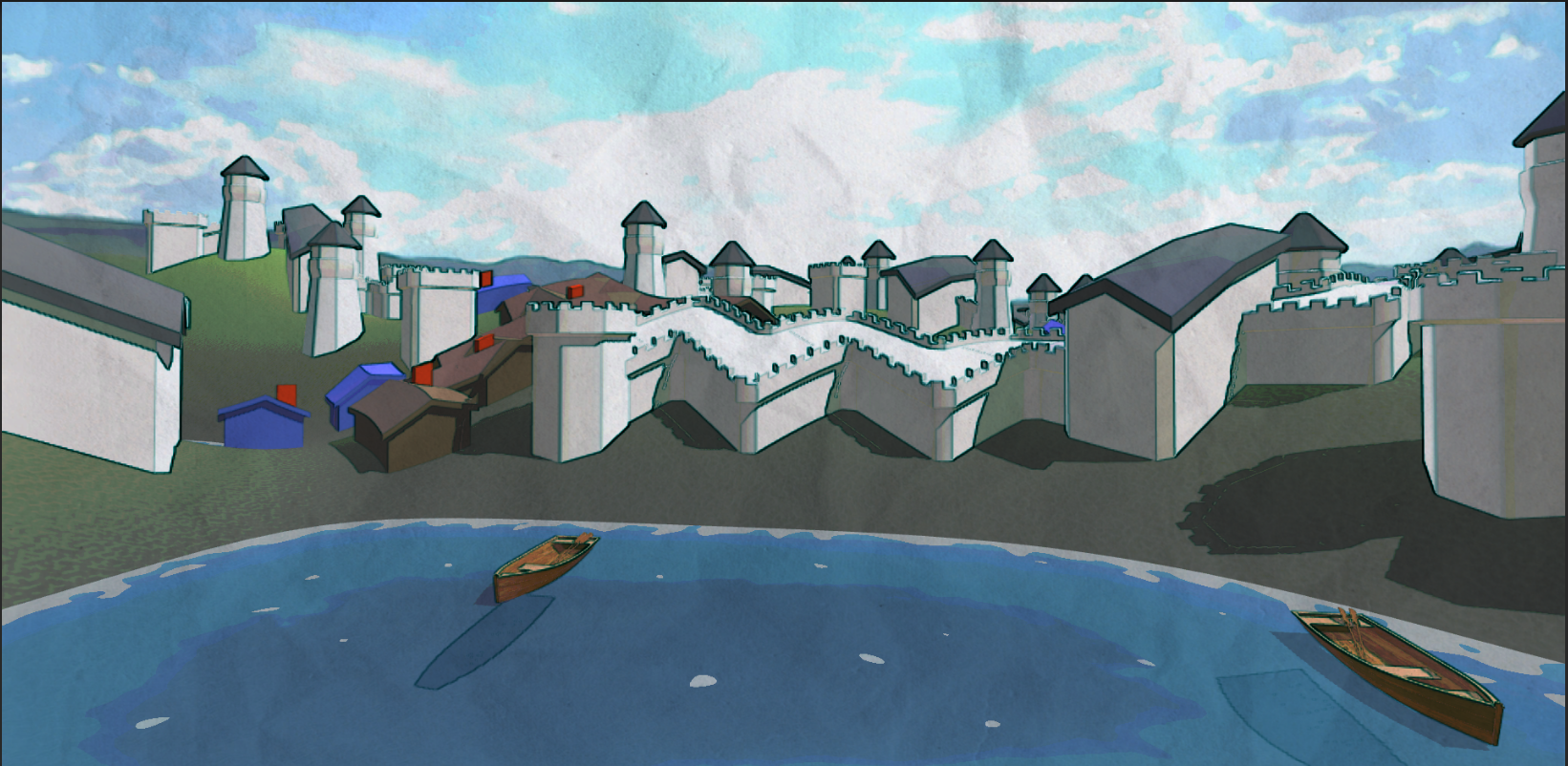 Image of the results from the town generator