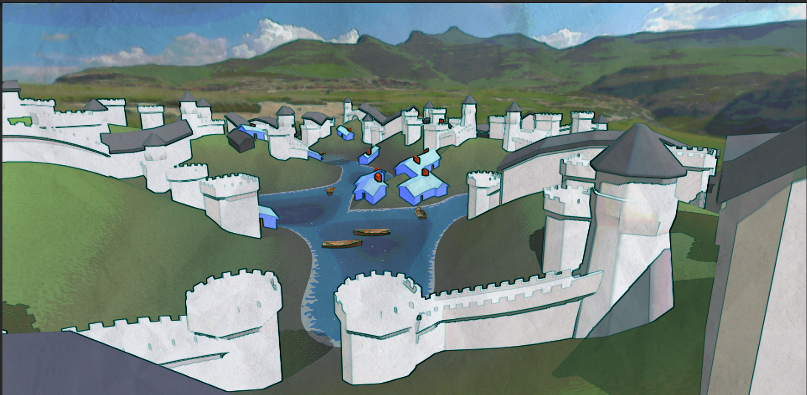 Image of the results from the town generator