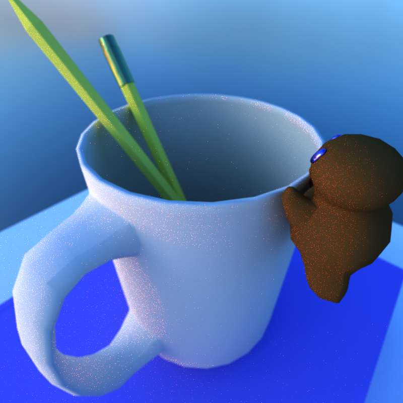 Image of a small figure climbing on a coffee cup